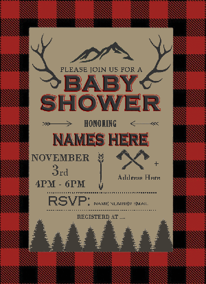 Full Color Baby Shower Invitations
